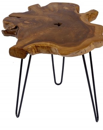 Stolik kawowy dekoracyjny drewno tekowe 51x55x53 cm, OKAZJE - Prezenty na 18 dla kolegi