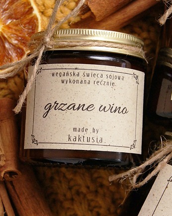 GRZANE WINO - świeca sojowa 120ml, kaktusia