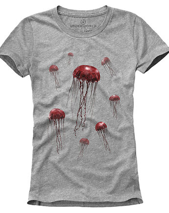 T-shirt damski UNDERWORLD Jellyfish szary, UNDERWORLD
