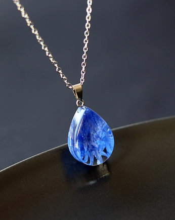 Wisiorek z kwiatem w żywicy, Bioevgenika Jewelry