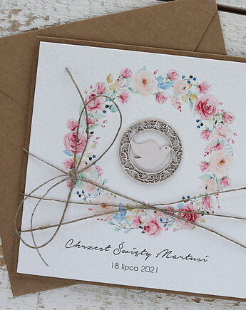 Wyjątkowa personalizowana kartka na chrzest dla dziewczynki - pomysł na preze, sorte