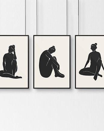 Zestaw trzech plakatów "Trzy kobiety" A3 (297mm x 420mm), scandiposter