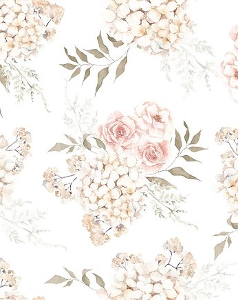 Tapeta Bohemian Flowers na bieli 53cmx10m PZ, Bajkowe Wnetrza