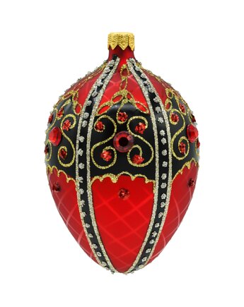 Bombka choinkowa: Ekskluzywne jajo Faberge: czerwone z czarnym, Syn Bombkarza