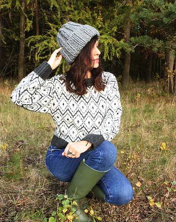 Czapka Alpine Alpaca beanie  wełna, Mademoiselle Patrini