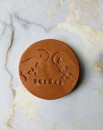Magnes ceramiczny okrągły Koziołki Poznań, annaflora
