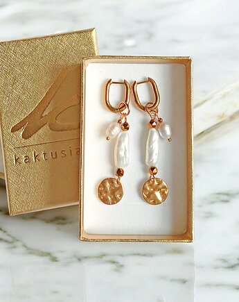 Fikuśne perły : kolczyki : wyjątkowy prezent PREMIUM, kaktusia