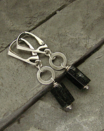 Kolczyki Czarny turmalin, RayOfArt