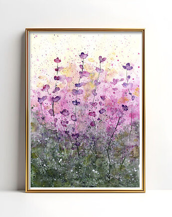 Oryginalna akwarela. Kolorowa łąka  A4, Malgorzata Domanska