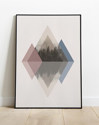 Nowoczesny plakat/grafika na ścianę, skandynawski styl., Grawisfera