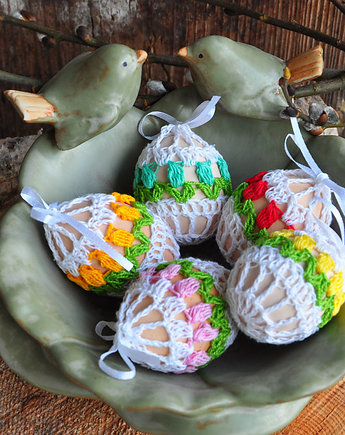 Koronkowe koszulki na jajka 5szt, mamuta