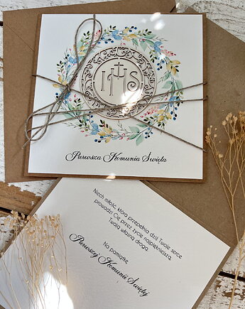 Wyjątkowa kartka na komunię, pamiątka komunii - prezent dla dziewczynki, dla, sorte