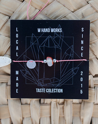Bransoletka Taste Raw - Surowy Agat Karneolowy i Hematyt, w hand works