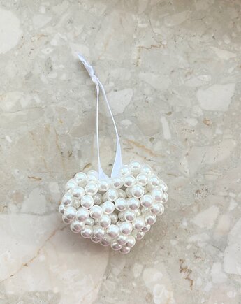 PEARL HEART Preciosa White  zawieszka bombka, MUN Island