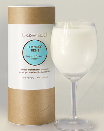 Świeca do masażu i aromaterapii PEWNOŚĆ SIEBIE 200g KIELICH, Biosensual