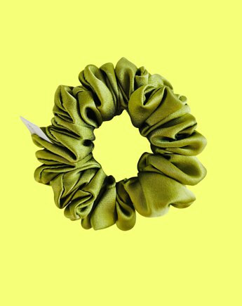 Gumka jedwabna, scrunchie, frotka soczyste jabłko MIDI, Capillum