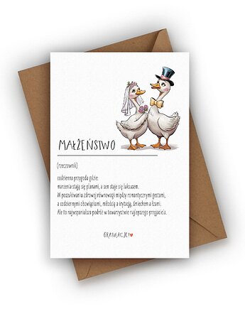 Kartka ślubna- Małżeństwo, Czarna Owca Karteczki