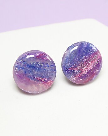 Kolczyki GLOW kółeczka galaxy, Mintique