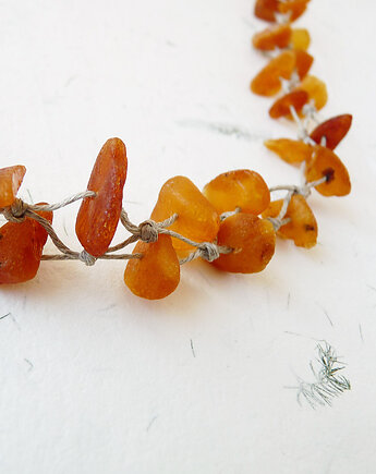 Matowe bursztyny Naszyjnik bez metalu, galeria nuit