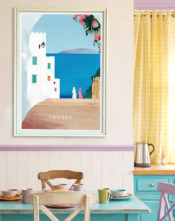Maroko Tanger - widok przez bramę - plakat fine art, minimalmill