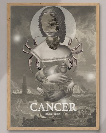 Plakat Zodiac Cancer, zlepki sklejki