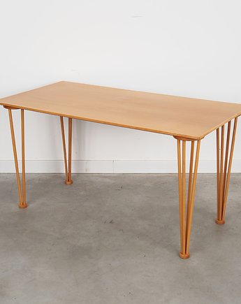 Stół jesionowy, duński design, lata 70, produkcja: Dania, Przetwory design
