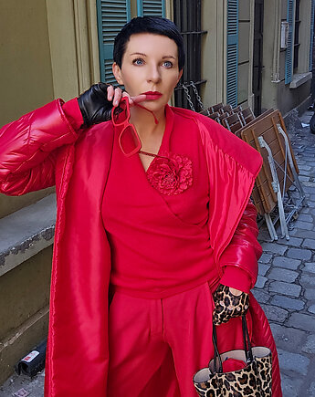 New SWETER RED 100%WOOL, momo fashion
