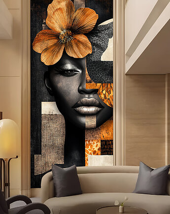 Tapeta -  Portret czarnej kobiety, Dekoracje PATKA Patrycja Kita