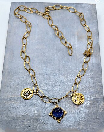 Łańcuch z medalionami - lapis lazuli, Studio Gazela