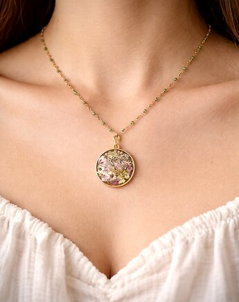 Wiosenny naszyjnik z mnóstwem kwiatów w zawieszce, Blask Natury