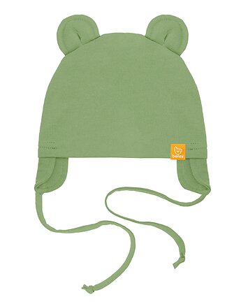Czapka dziecięca wiązana BOBASKA - pistacja, Benni