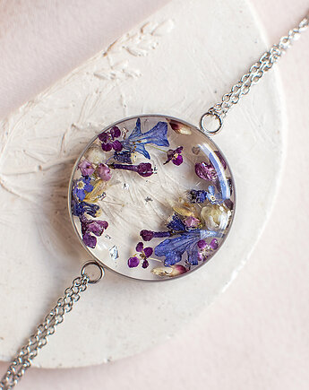 Bransoletka z kompozycją kwiatową, nature gift