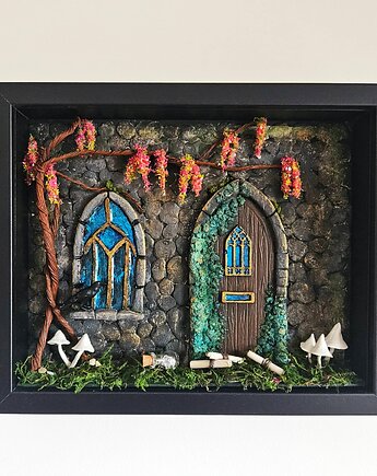 Diorama w ramce - Dom czarodzieja, papierololo