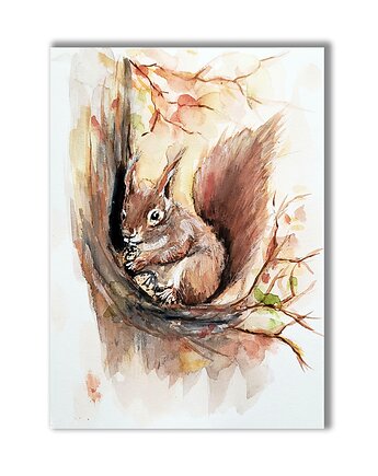 Obraz ręcznie malowany "Wiewiórka", Galeria Alma