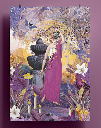 Plakat - kolaż - The Magic Forest - A4, Natalia Polasik