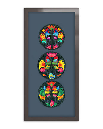 Tryptyk Koguci (Art Paper Cut-Outs), na ludowo