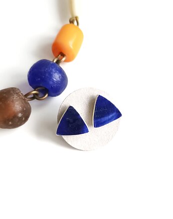 Kolczyki ceramiczne Włocławek, biżuteria z talerzy