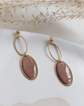 Autumn vibes - owalne długie kolczyki, Parami jewelry