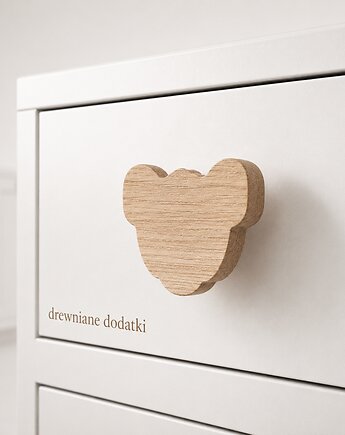 Drewniane gałki do mebli, z drewna, SAFARI hiena, Drewniane dodatki