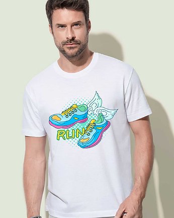 Koszulka organiczna z nadrukiem Run, ART ORGANIC
