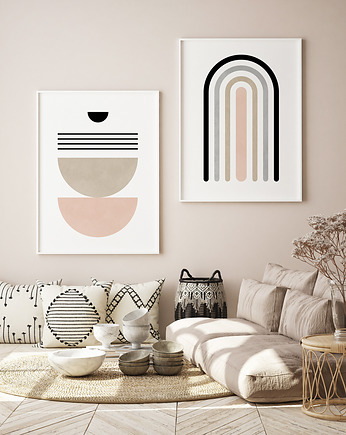 Pastelowa geometria - zestaw plakatów, HOG STUDIO