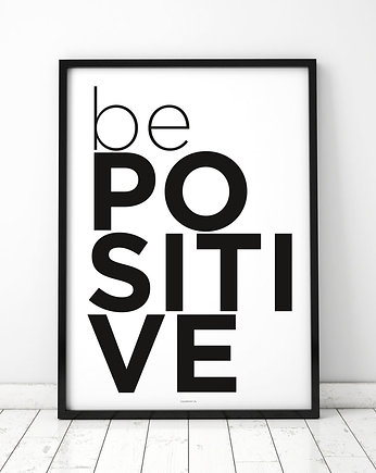 Plakat Be positive black, COLORMINT