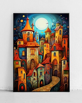 Plakat Nocne wieże marzeń, Harvest Maison