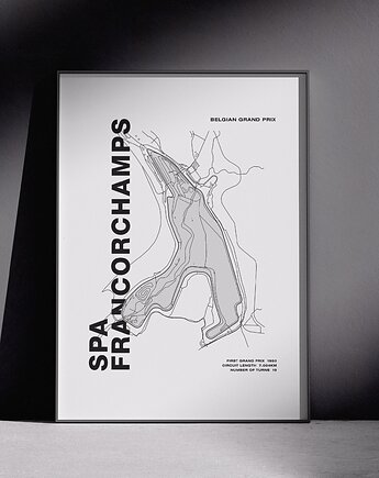 Plakat Tory wyścigowe - Spa Francorchamps, Peszkowski Graphic