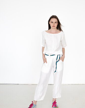 Koszulka, bluzka lnina , tunika lniana, NavahoClothing