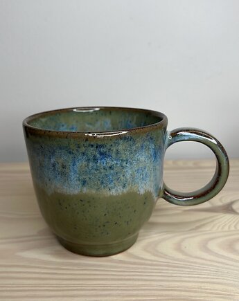 Kubek niebiesko oliwkowy w piegi, PIEGO Ceramika