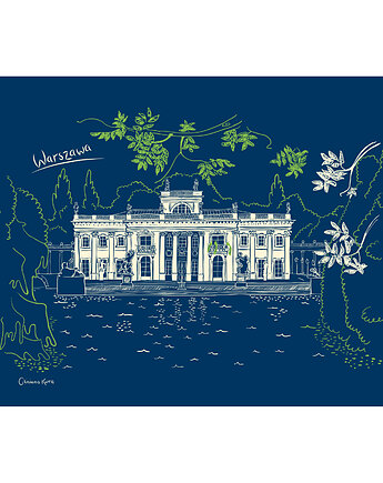 Plakat Warszawa Łazienki, Gliniana Kura