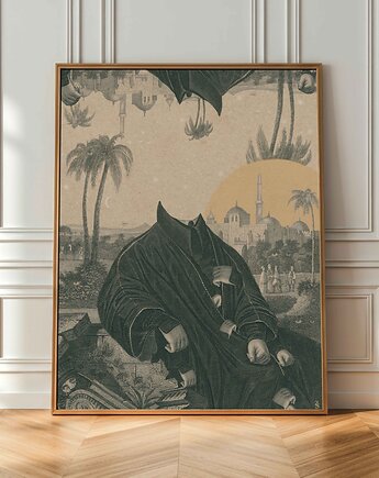 Plakat Kolaż ,,Pustka", zlepki sklejki