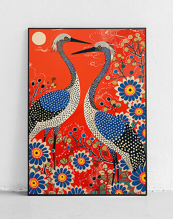 Plakat Tajemniczy taniec żurawi, Harvest Maison