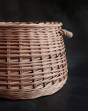 Duży wiklinowy kosz/kosz na drewno, KOSZi